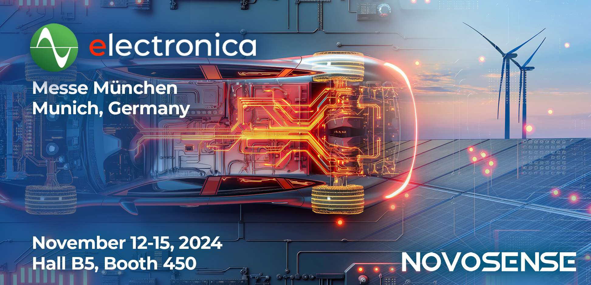 NOVOSENSEは、インテリジェントカー、電動化、産業制御に関する最新の研究開発成果をelectronica 2024に発表